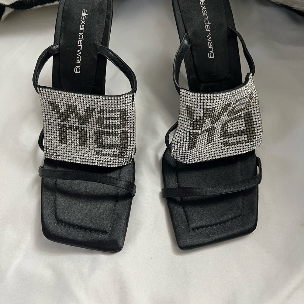 Alexander Wang Black and Silver Heels